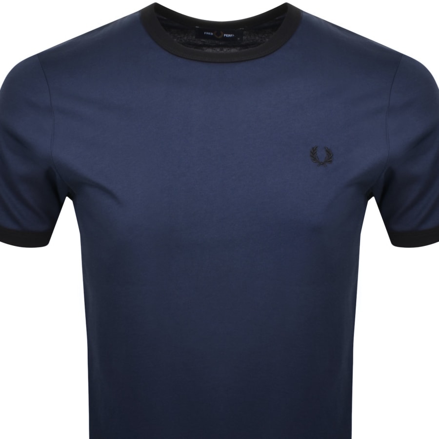 Navy fred perry shirt shop
